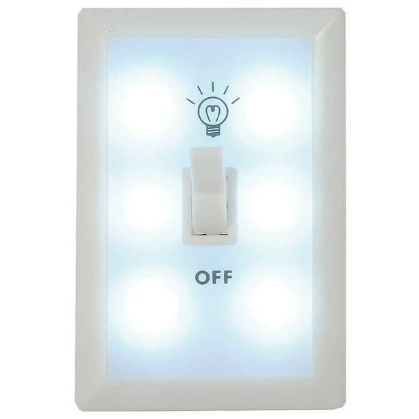 Light up The Night In Red. Light Switch Night Light w/Adhesive Back